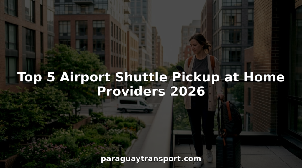 Traveler waiting for airport shuttle at home