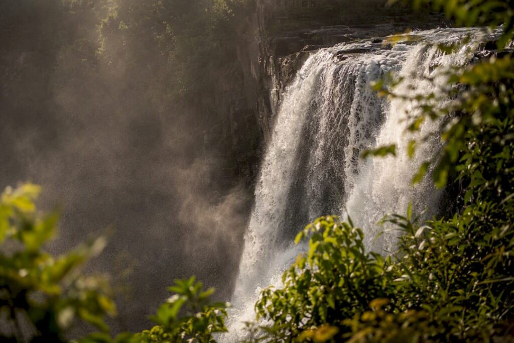 Saltos del Monday waterfall from viewing platform
